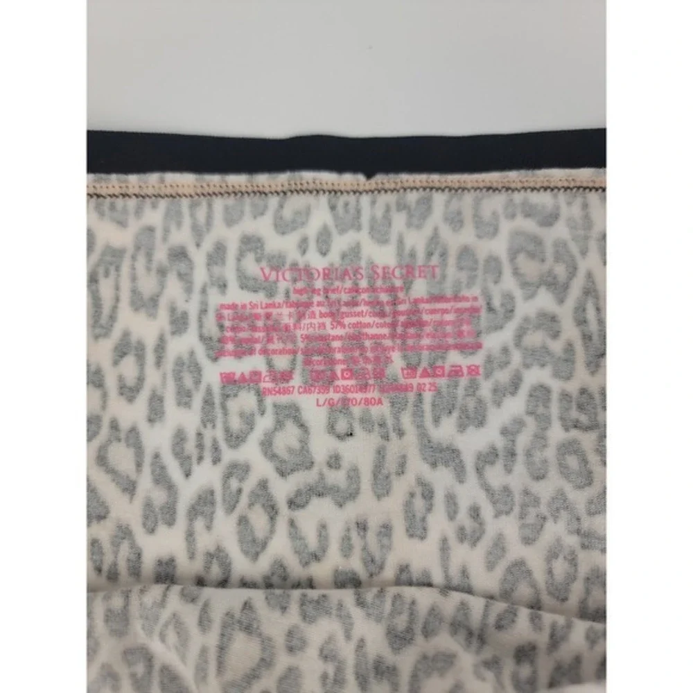 Victorias Secret PINK Panty Bundle Large Lace Leopard Blue 3 Pack NEW